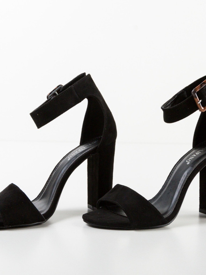 Sandale cu toc Miema Negre