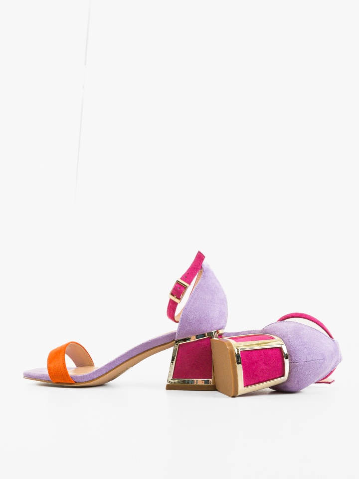 Sandale cu toc Bryan Portocalii