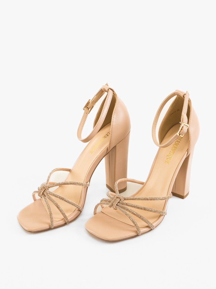 Sandale cu toc Roxane Animal Print