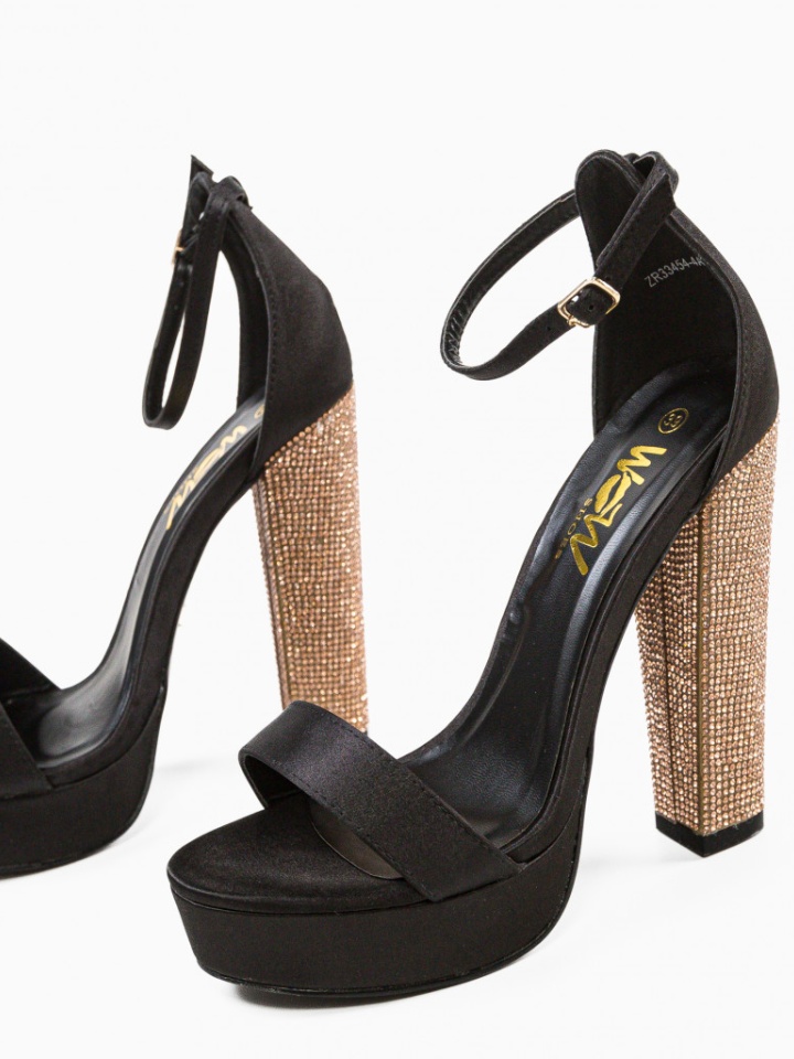 Sandale Cu Toc Kian Negre