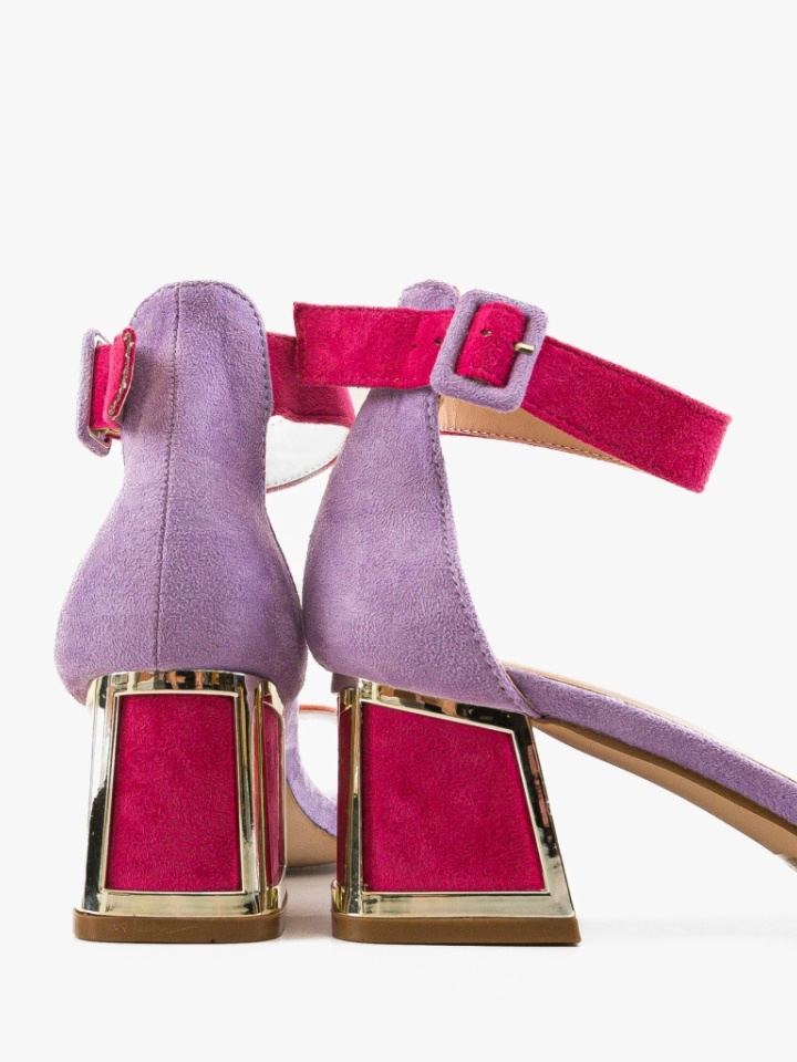 Sandale cu toc Lang Portocalii