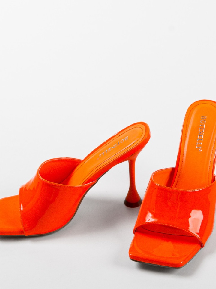 Saboti cu toc Rachel Portocalii