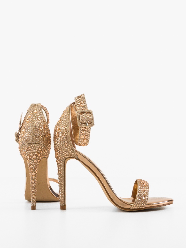 Sandale cu toc Loluta Aurii 2