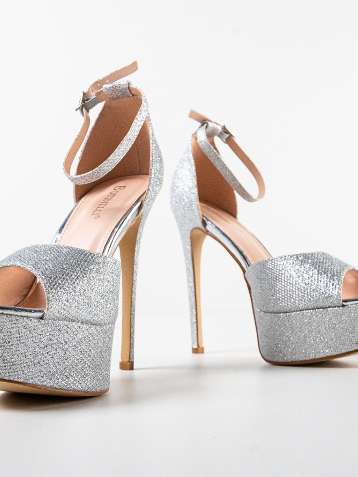 Sandale cu toc Aliyah Aurii