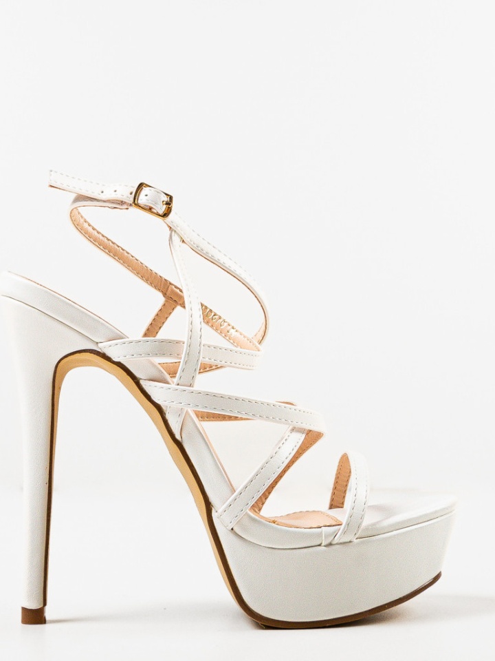 Sandale cu toc Iojan Albe
