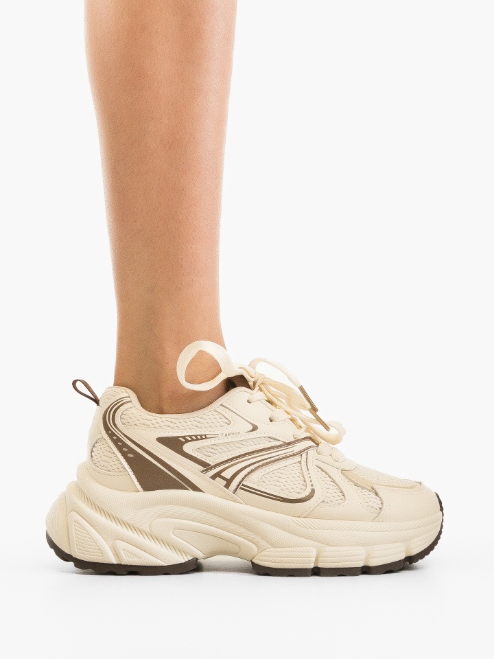 Sneakers dama Liisa Bej 2