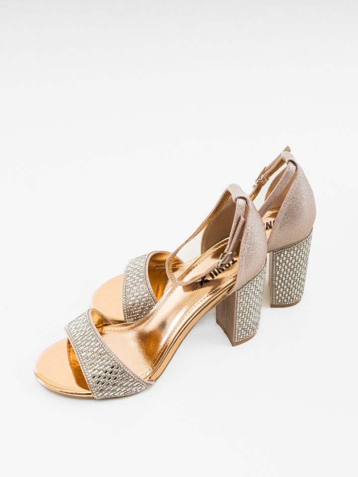 Sandale cu toc Sigma Argintii