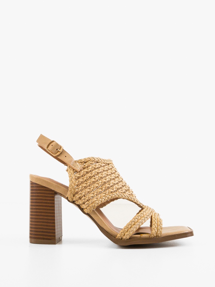 Sandale cu toc Zak Bej