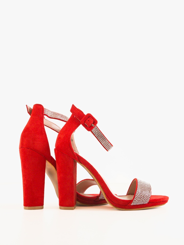Sandale cu toc Estes Rosii