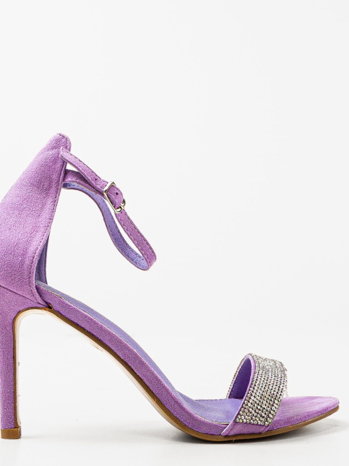 Sandale cu toc Kandrev Fuchsia