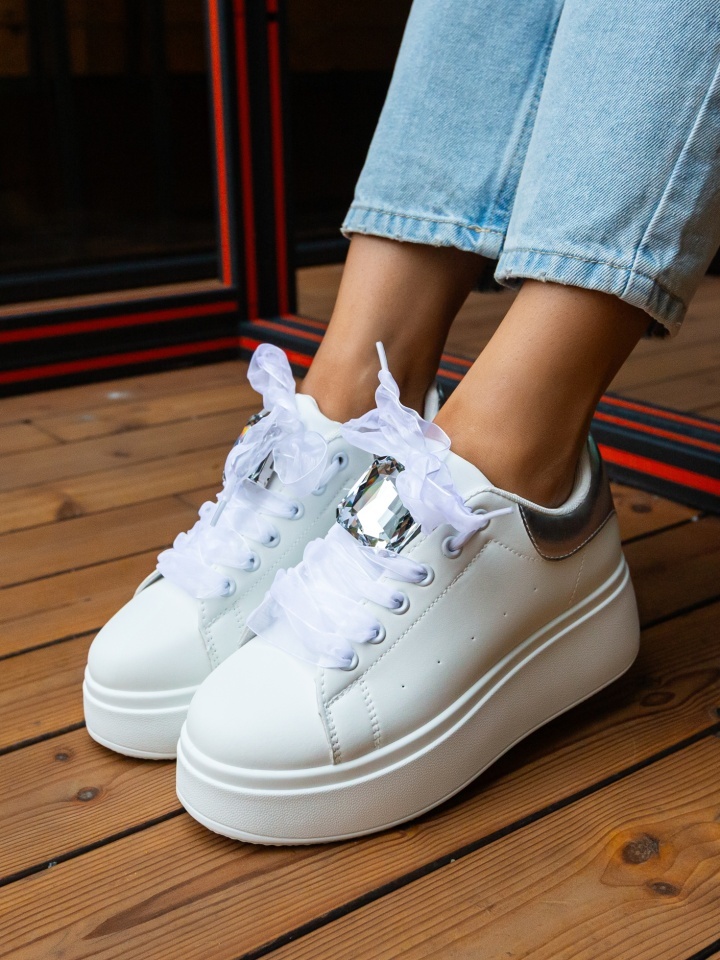 Sneakers dama Rhiann Argintii