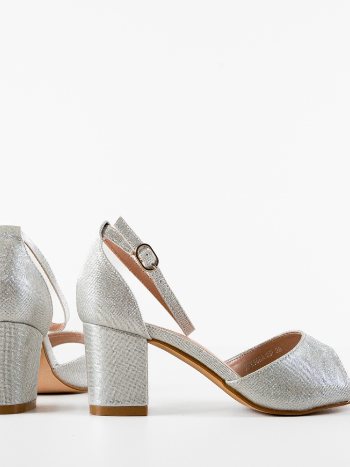 Sandale cu toc Bride Aurii 2