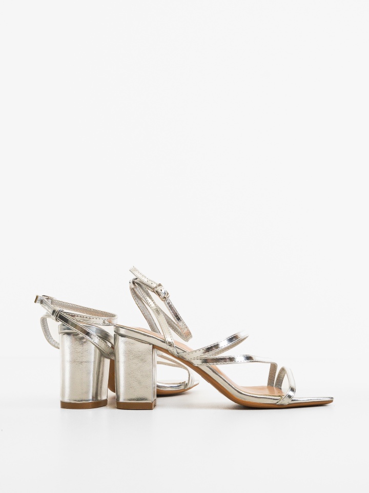 Sandale cu toc Miya Negre