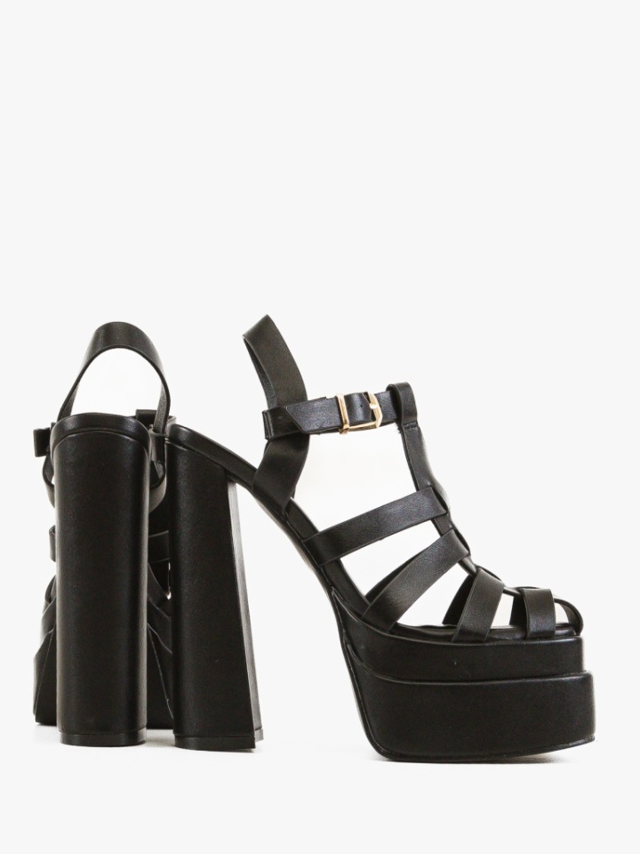 Sandale cu toc Brett Negre