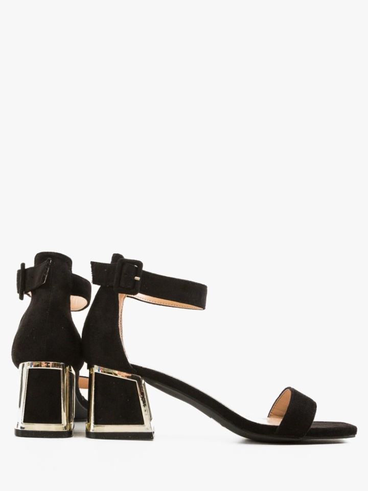 Sandale cu toc Lang Negre