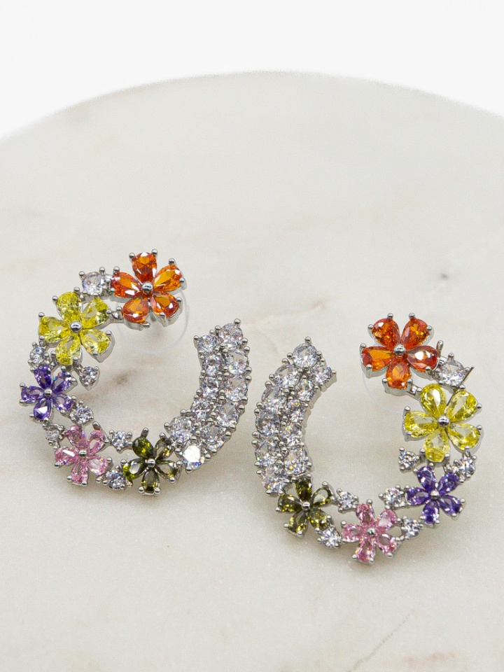 Cercei Flowerss Argintii