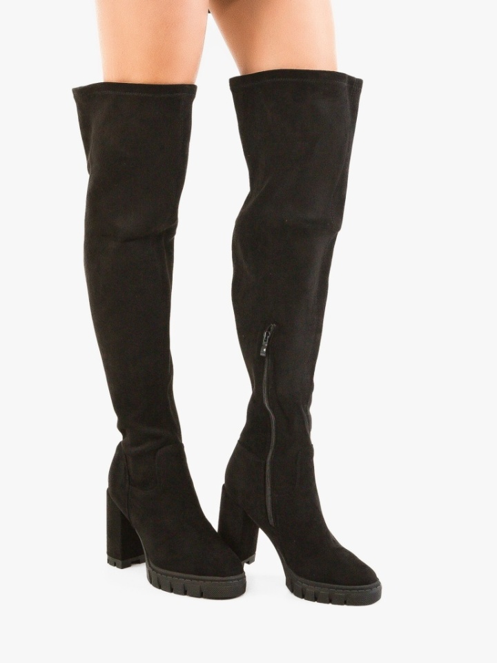 Cizme dama Kare Negre