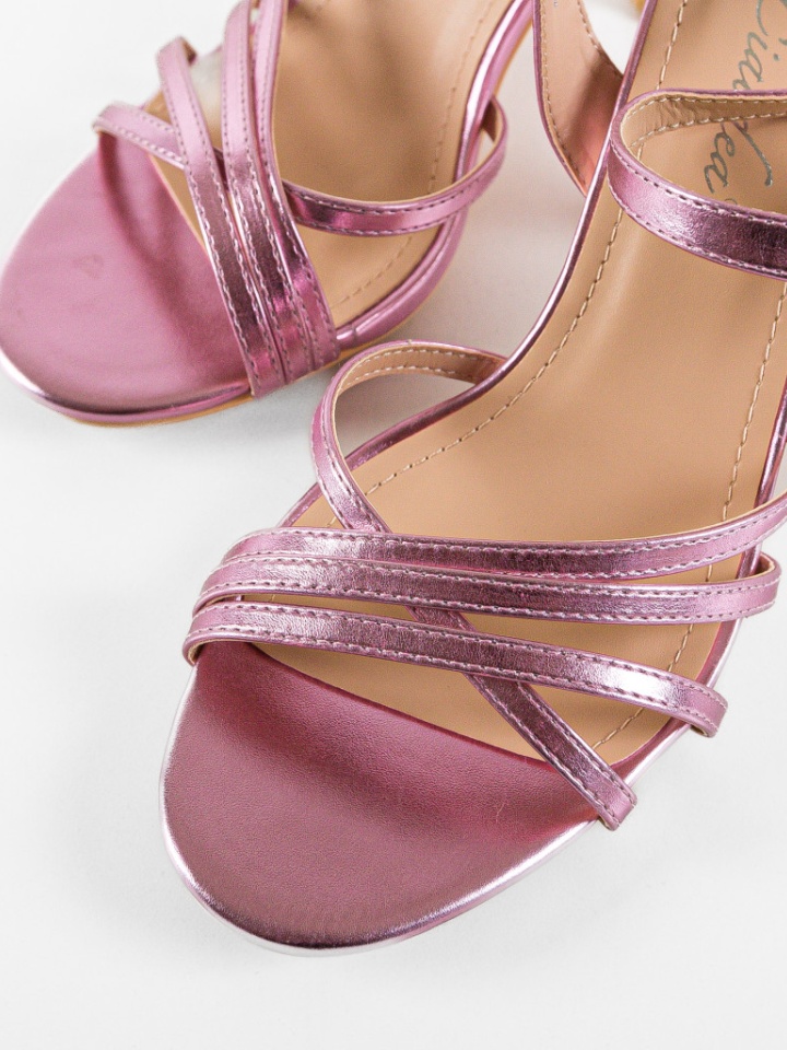 Sandale cu toc Najma Roz