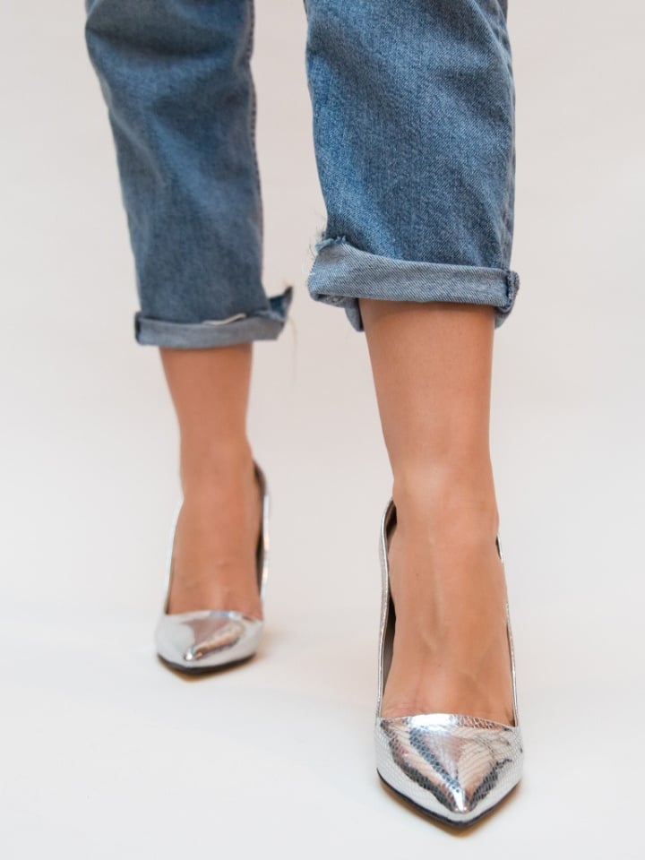 Pantofi Dekor Argintii