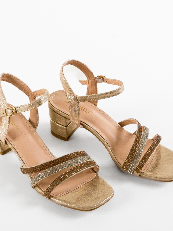 Sandale cu toc Sunbell Argintii