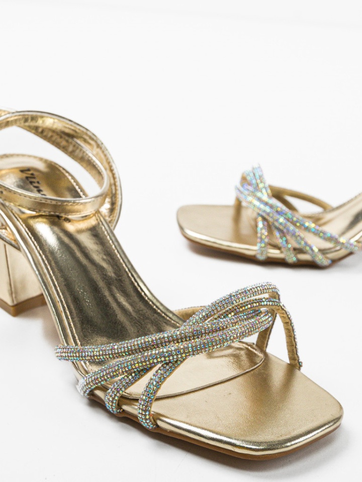 Sandale cu toc Nelson Argintii