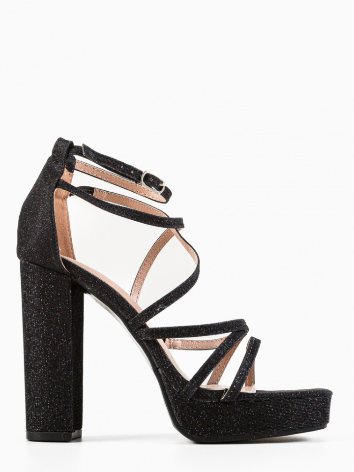 Sandale cu toc Hanson Argintii