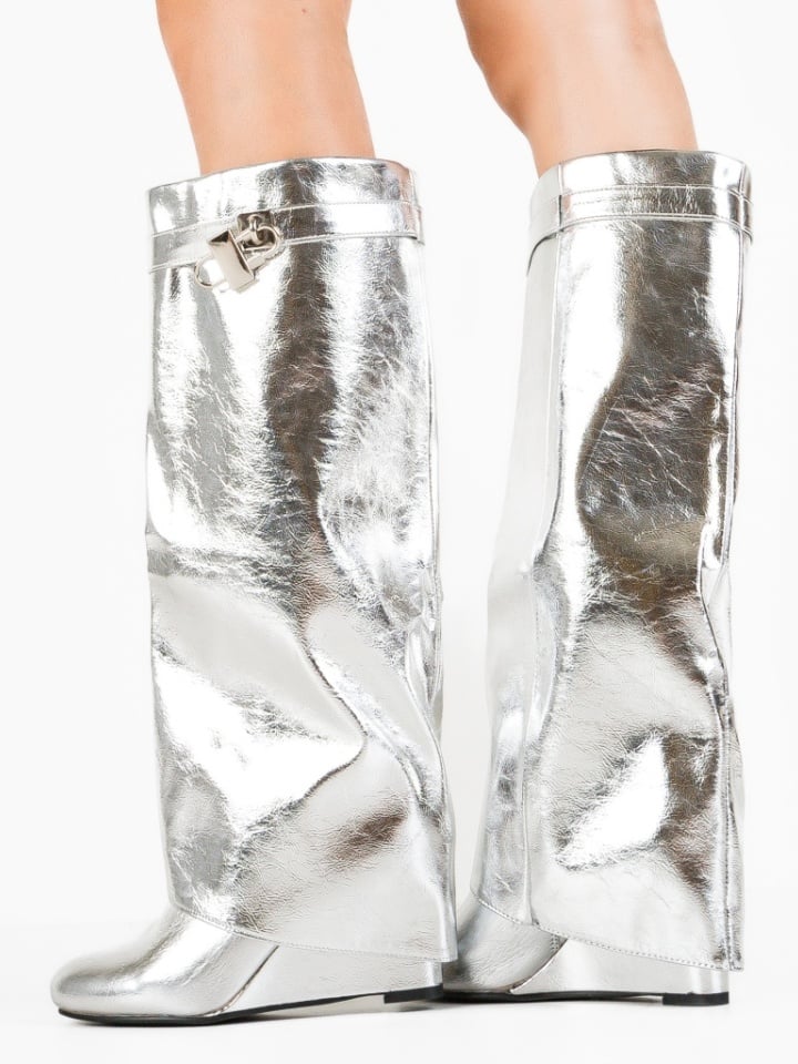 Cizme dama Ahmed Argintii