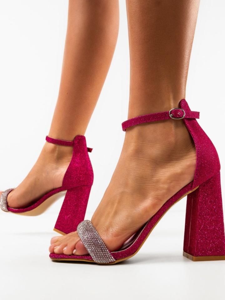 Sandale cu toc Eligia Negre