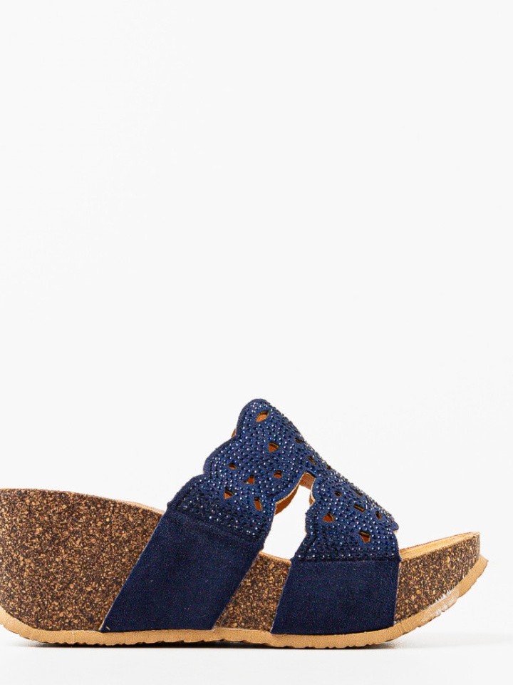 Platforme dama Eloise Bleumarin