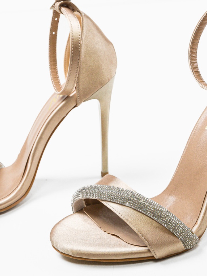 Sandale cu toc Waky Argintii