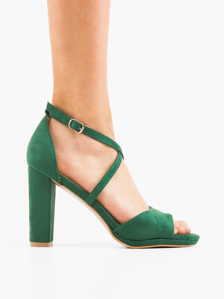 Sandale dama cu toc Delany Albastre