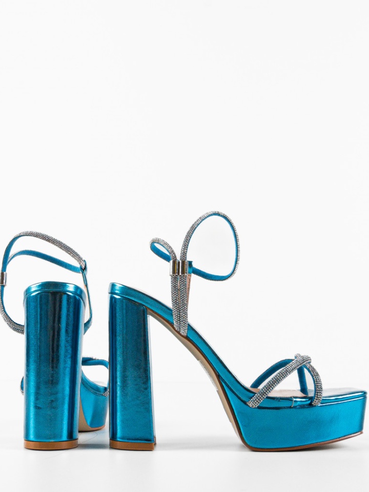 Sandale cu toc Miran Aurii