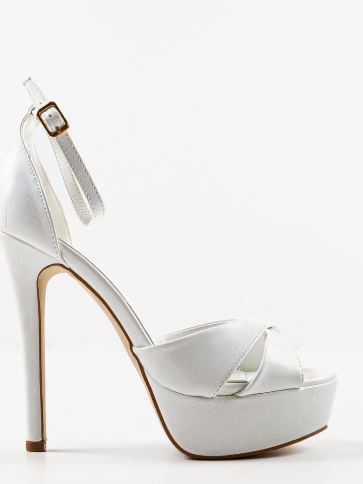 Sandale cu toc Foja Bej