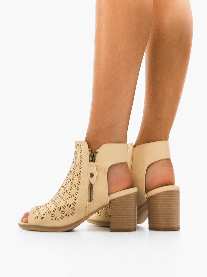 Sandale cu toc Adam Bej