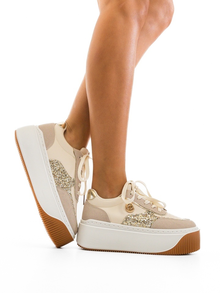 Sneakers dama Plouta Bej