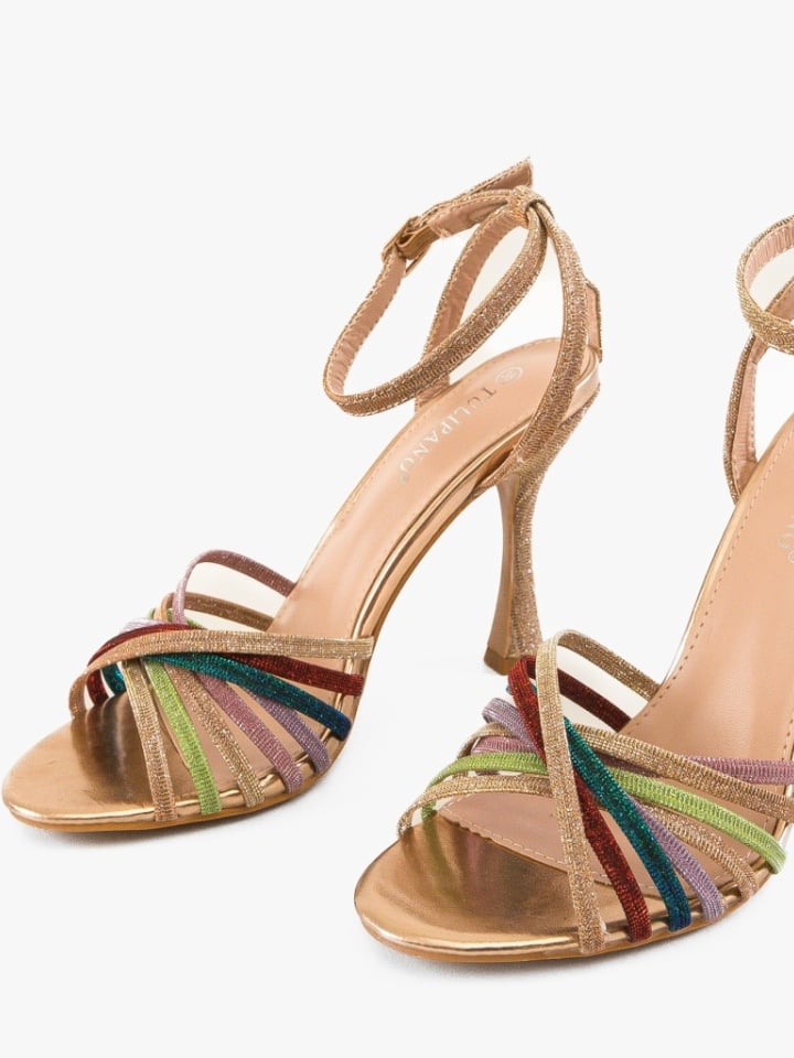 Sandale cu toc Bailey Aurii