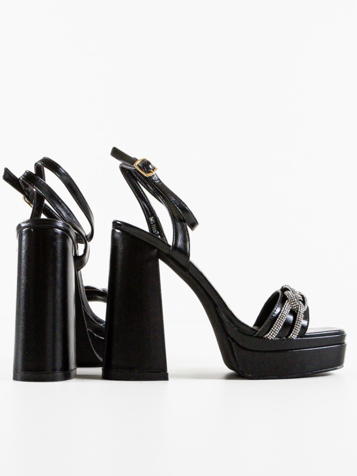 Sandale cu toc Julia Negre