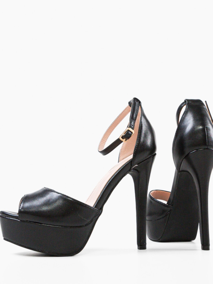 Sandale cu toc Remiel Negre