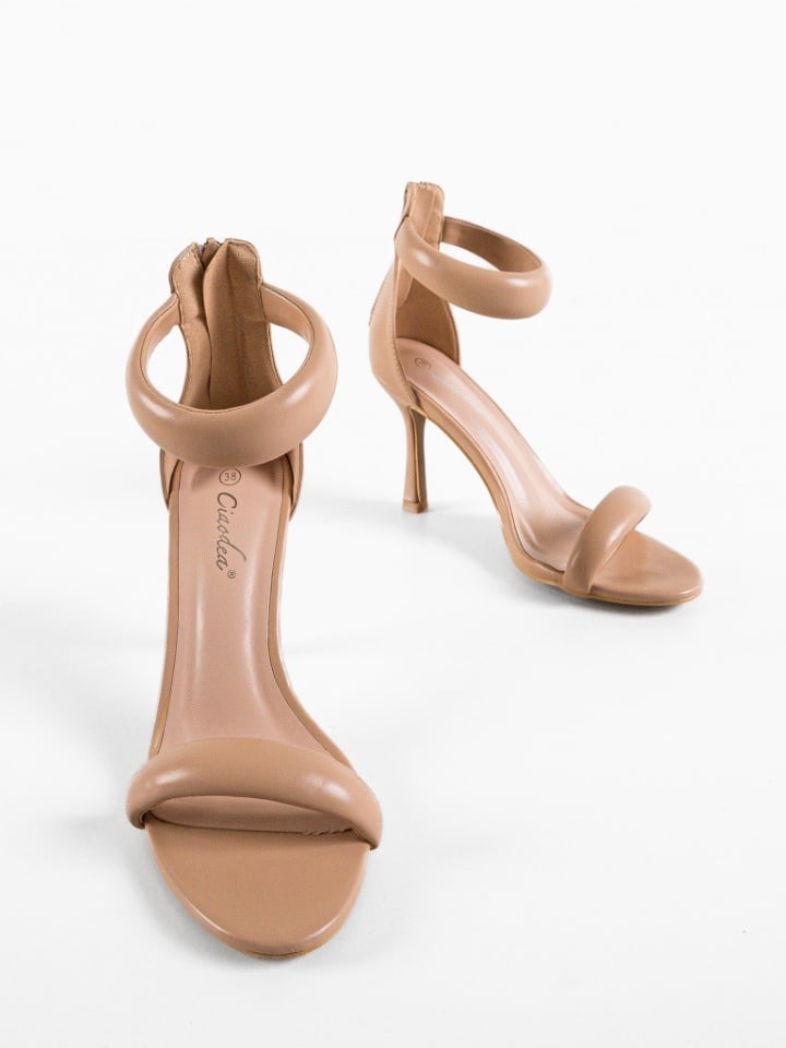 Sandale cu toc Yakup Nude
