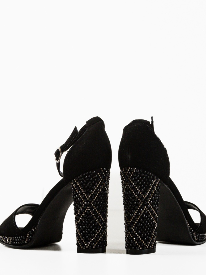 Sandale cu toc Hagen Argintii