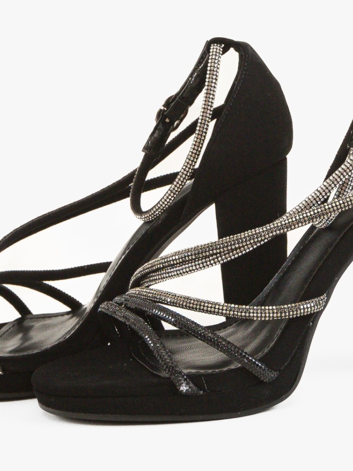 Sandale cu toc Saforia Negre 2