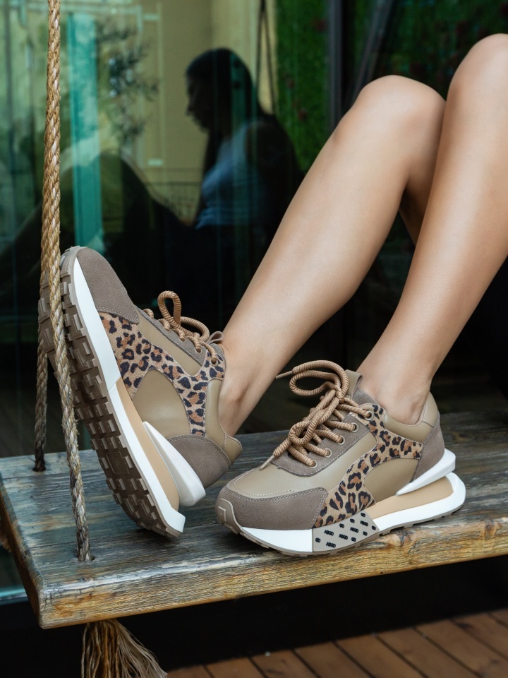 Sneakers dama Klery Khaki