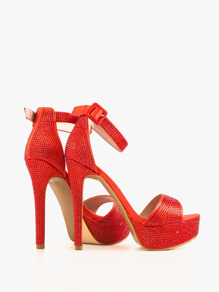 Sandale cu toc Tyrone Aurii