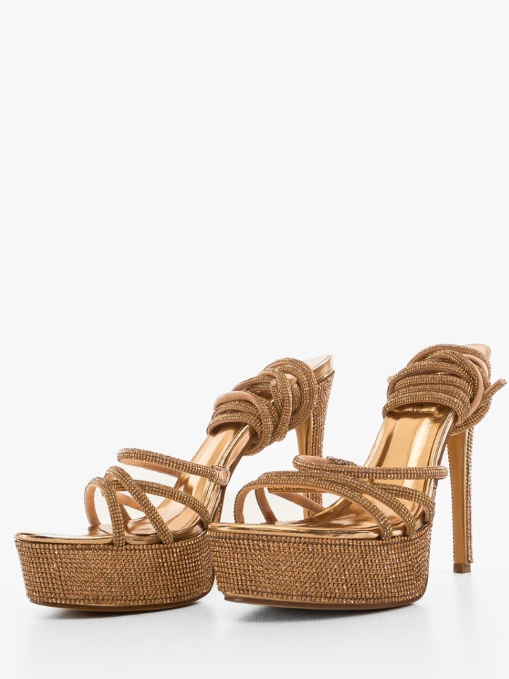 Sandale cu toc Aqsa Albe