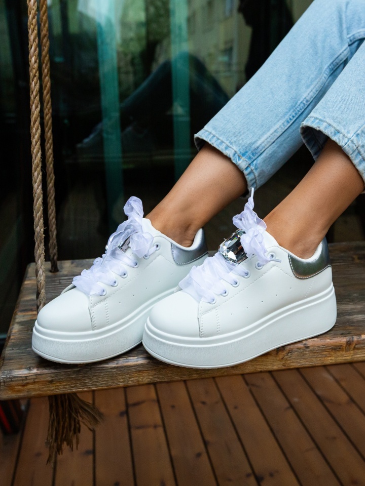 Sneakers dama Rhiann Argintii