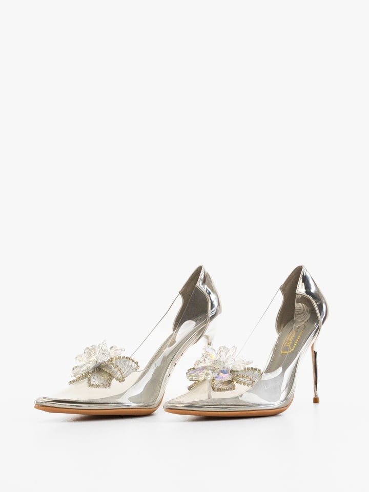 Pantofi stiletto dama Inayah Argintii