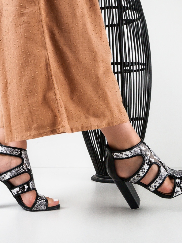 Sandale cu toc Mosley Negre