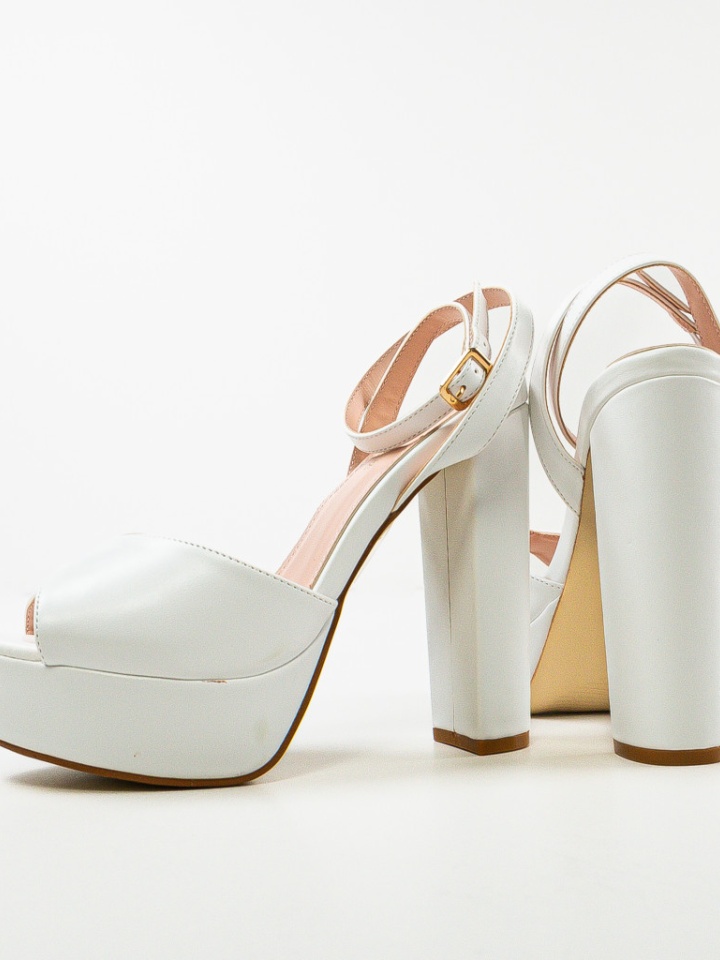 Sandale cu toc Yuuki Argintii