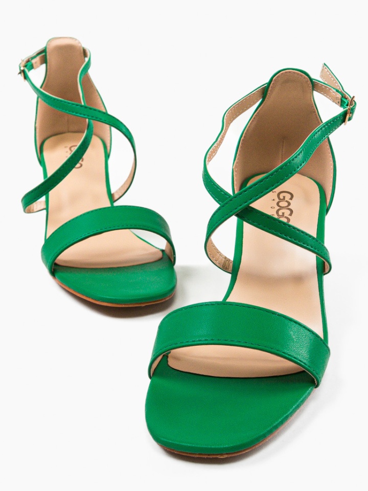 Sandale cu toc Kamaria Negre