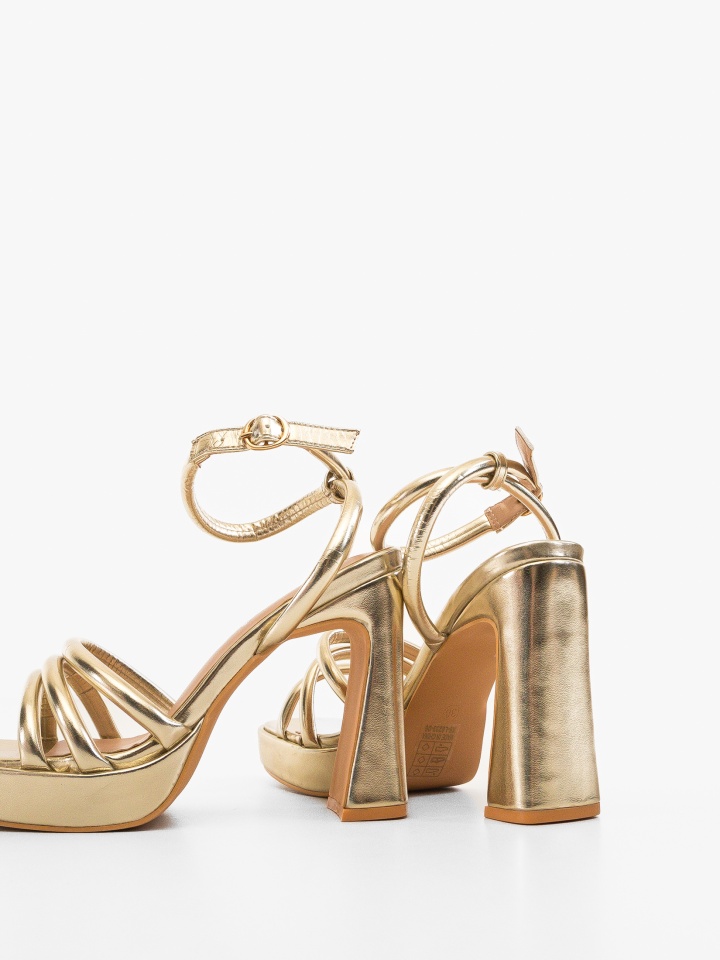 Sandale cu toc Grant Argintii